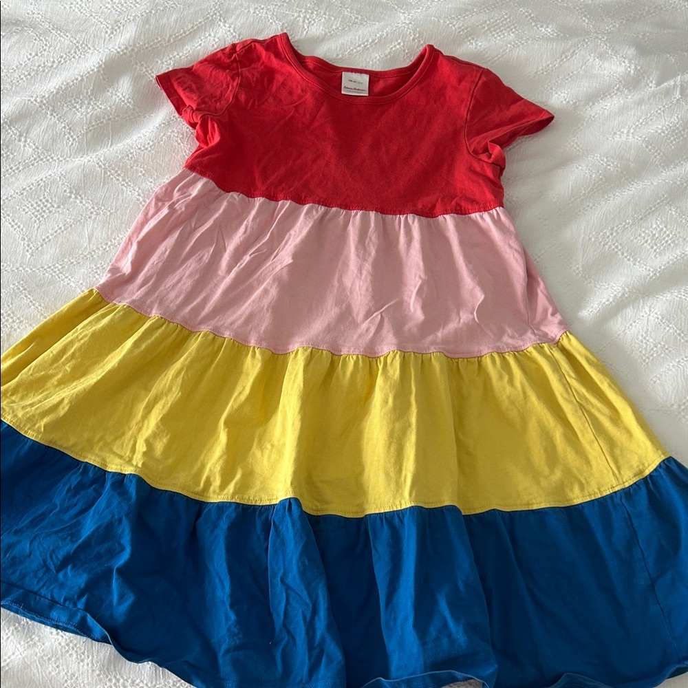 Hanna Andersson Red, Pink, Yellow, and Blue Kids Dress